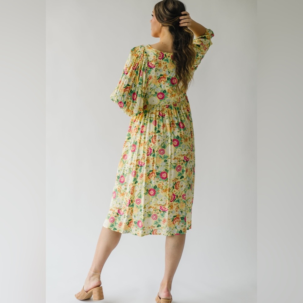 Pinkblush floral boho flowy midi dress nwt - Picture 6 of 8